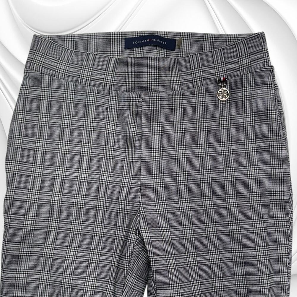 TOMMY HILFIGER Women’s 4 Gray Plaid Pull On Skinny Pant